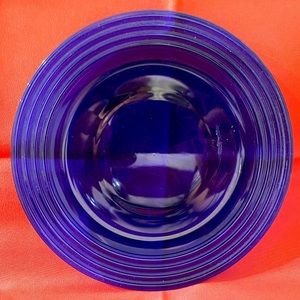 - Set of 4 Colbalt blue glass diner plates 9.35” diameter